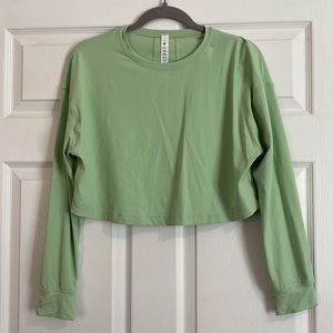 lululemon muscle love long sleeve crop top